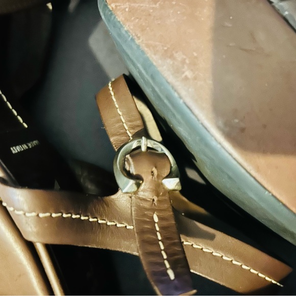 PRADA wedge sandals brown terra strap - Picture 6 of 13